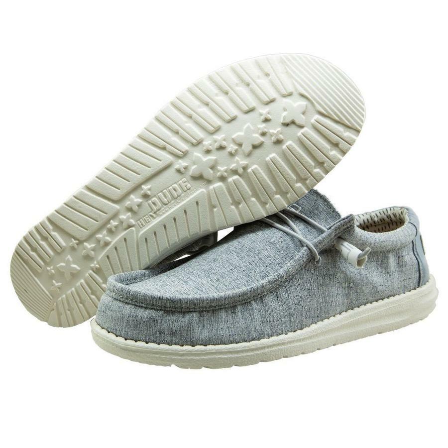 Hey Dude Men's Wally Chambray Blue 